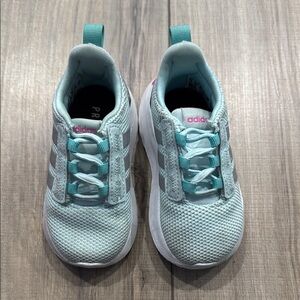 Adidas Blue and White Sneakers with Breathable Mesh